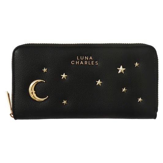 Skye Star Studded Purse - Black & Gold