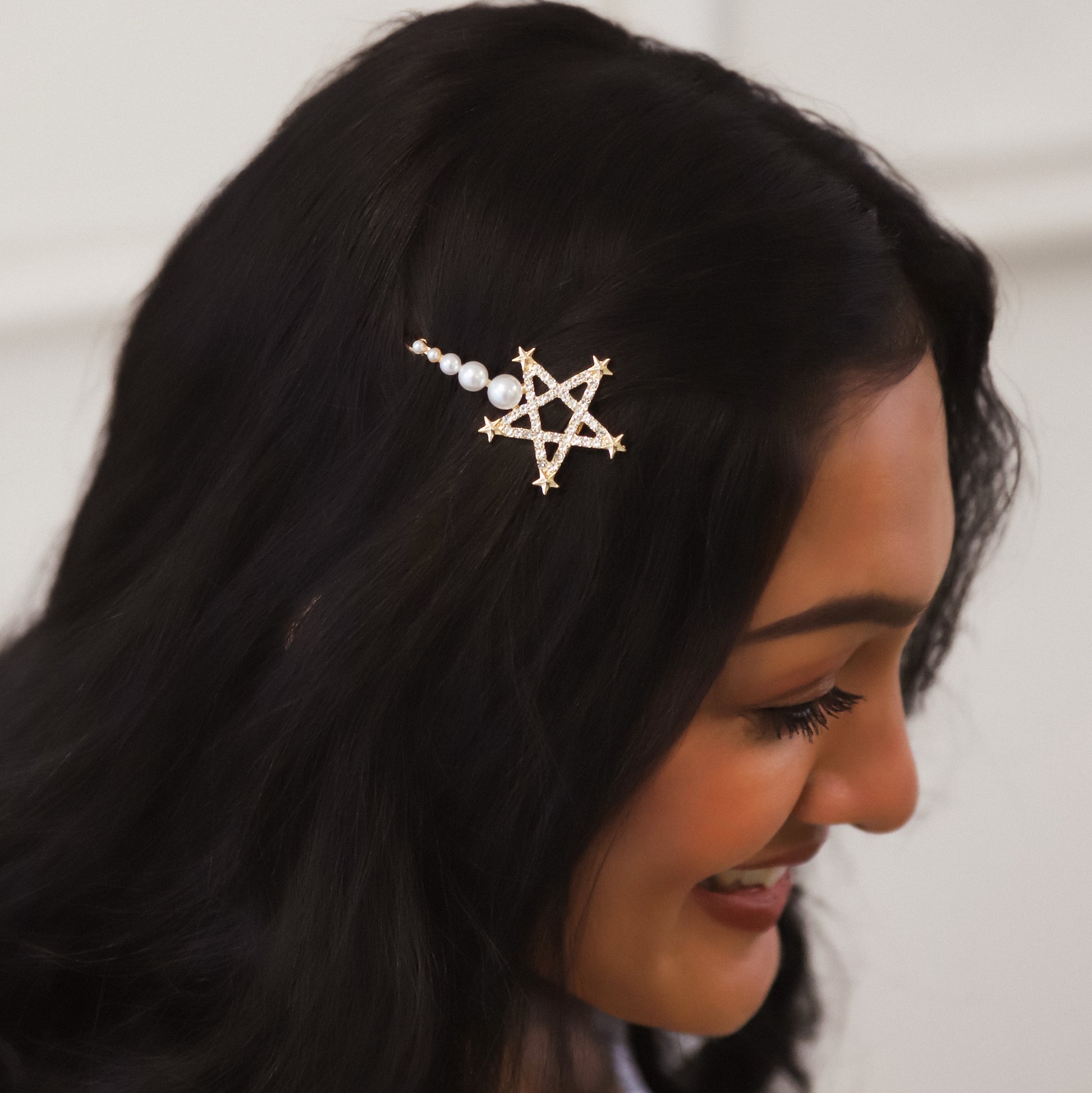 Sofia Pearl Star Hair Clip | Gold