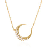 Stevie Moon Pendant Necklace | 18k Gold Plated