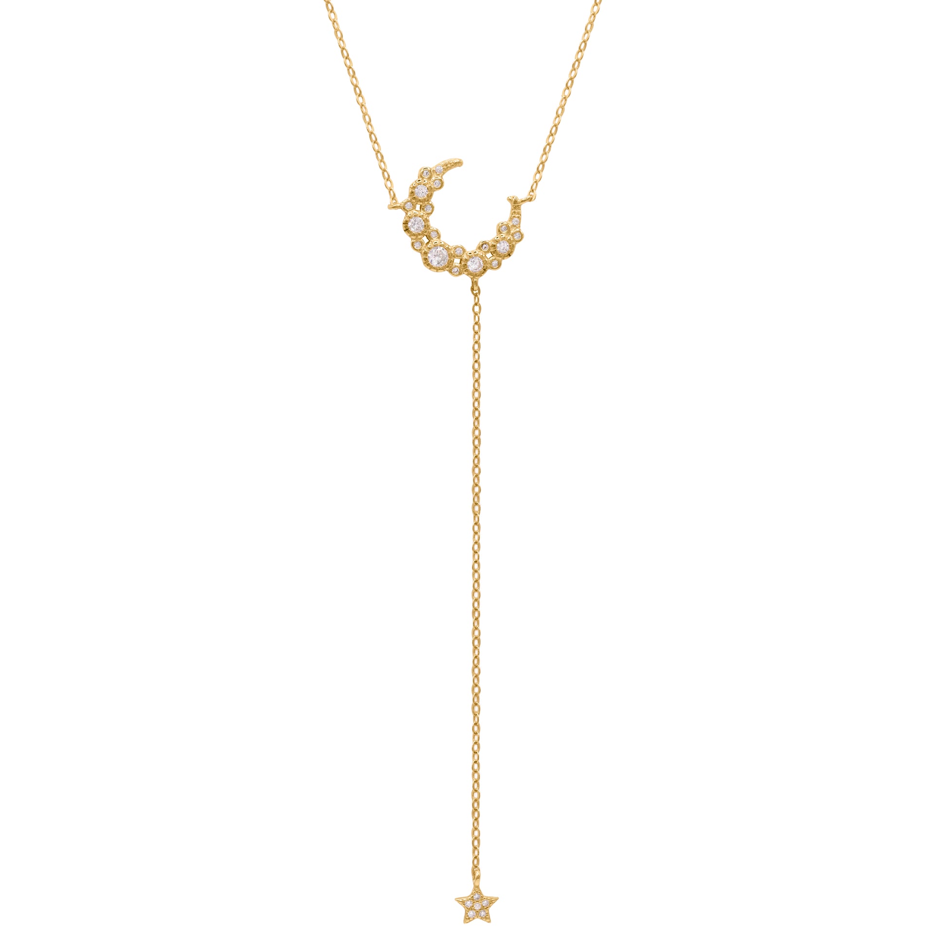Tabitha Moon Drop Necklace | 18K Gold Plated