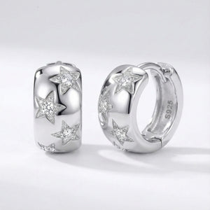 Thea Chunky Star Huggie Earrings | 925 Sterling Silver