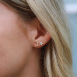 Valerie Moon & Star Studs | 18k Gold Plated
