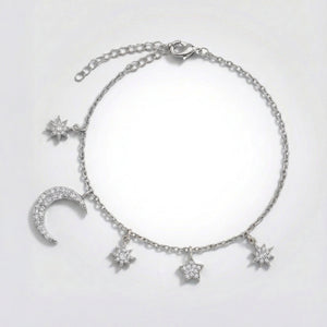 Vega Moon & Star Charm Bracelet | 925 Sterling Silver