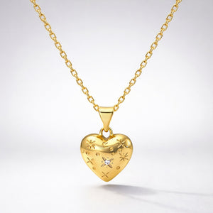 Vida Bubble Heart Necklace | 18k Gold Plated