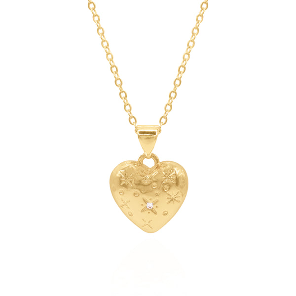 Vida Bubble Heart Necklace | 18k Gold Plated