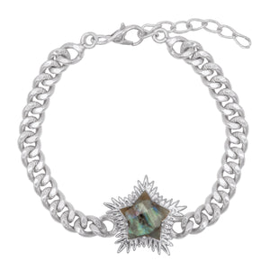 Willa Labradorite Spiky Star Bracelet | 925 Sterling Silver