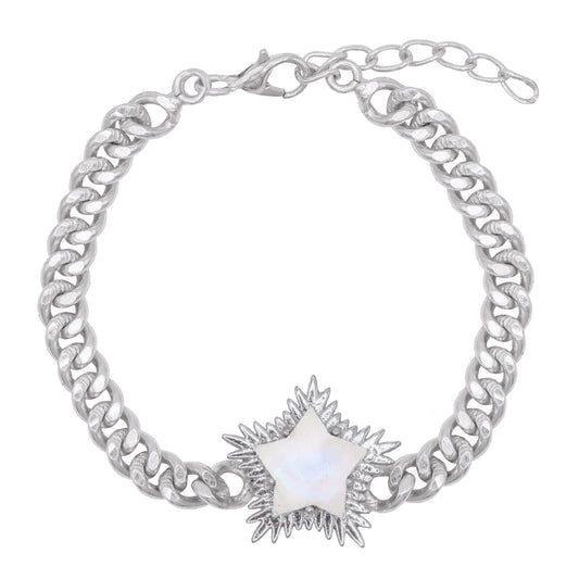 Willa Moonstone Spiky Star Bracelet | 925 Sterling Silver