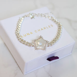 Willa Moonstone Spiky Star Bracelet | 925 Sterling Silver
