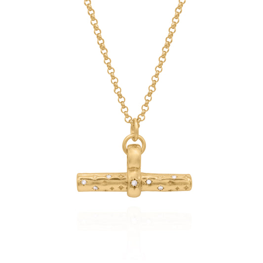 Wren T-Bar Necklace | 18k Gold Plated