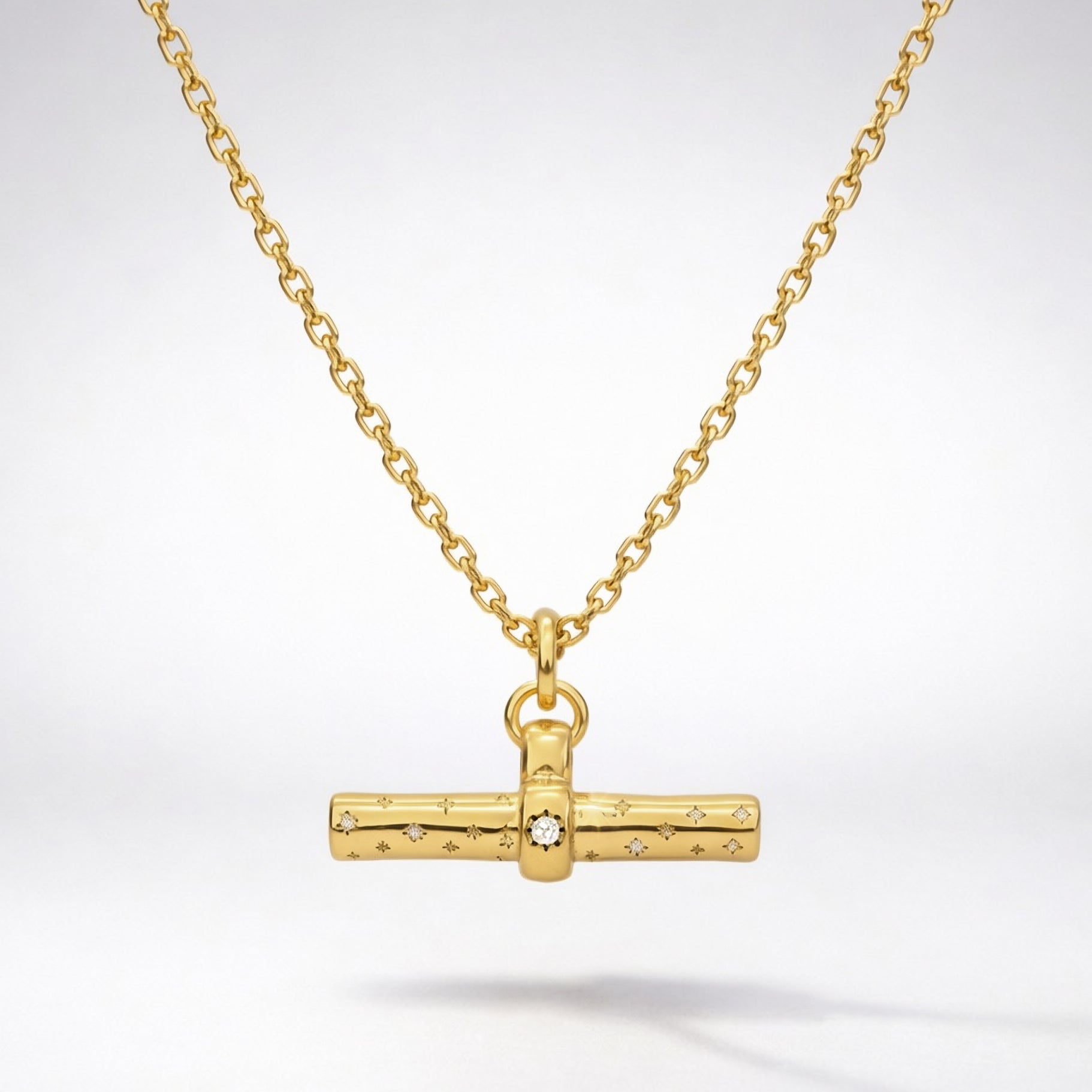 Wren T-Bar Necklace | 18k Gold Plated