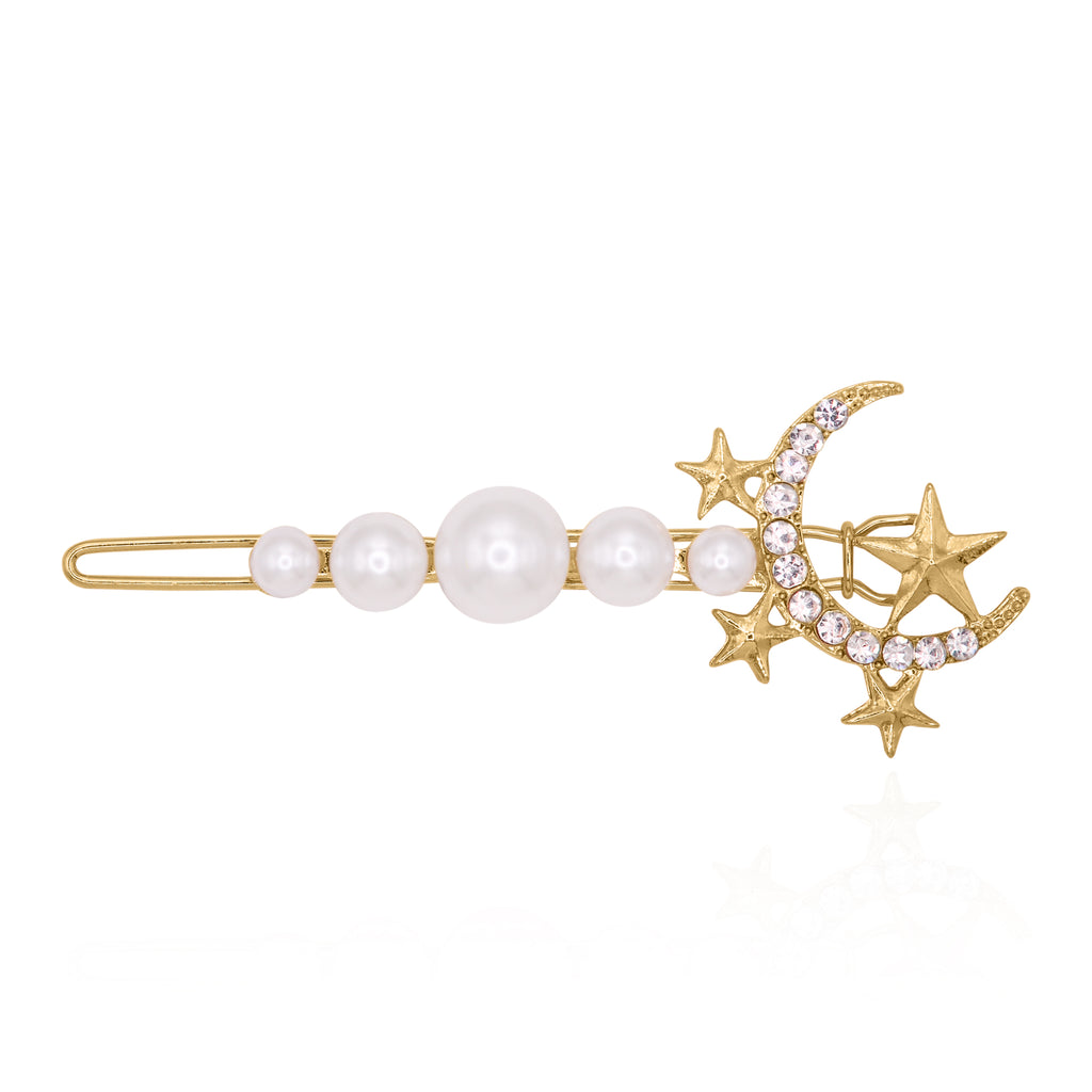 Zara Pearl Moon Hair Clip