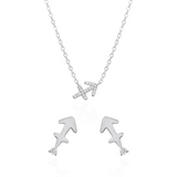 Zodiac Symbol Gift Set | Stud Earrings & Necklace | 925 Sterling Silver