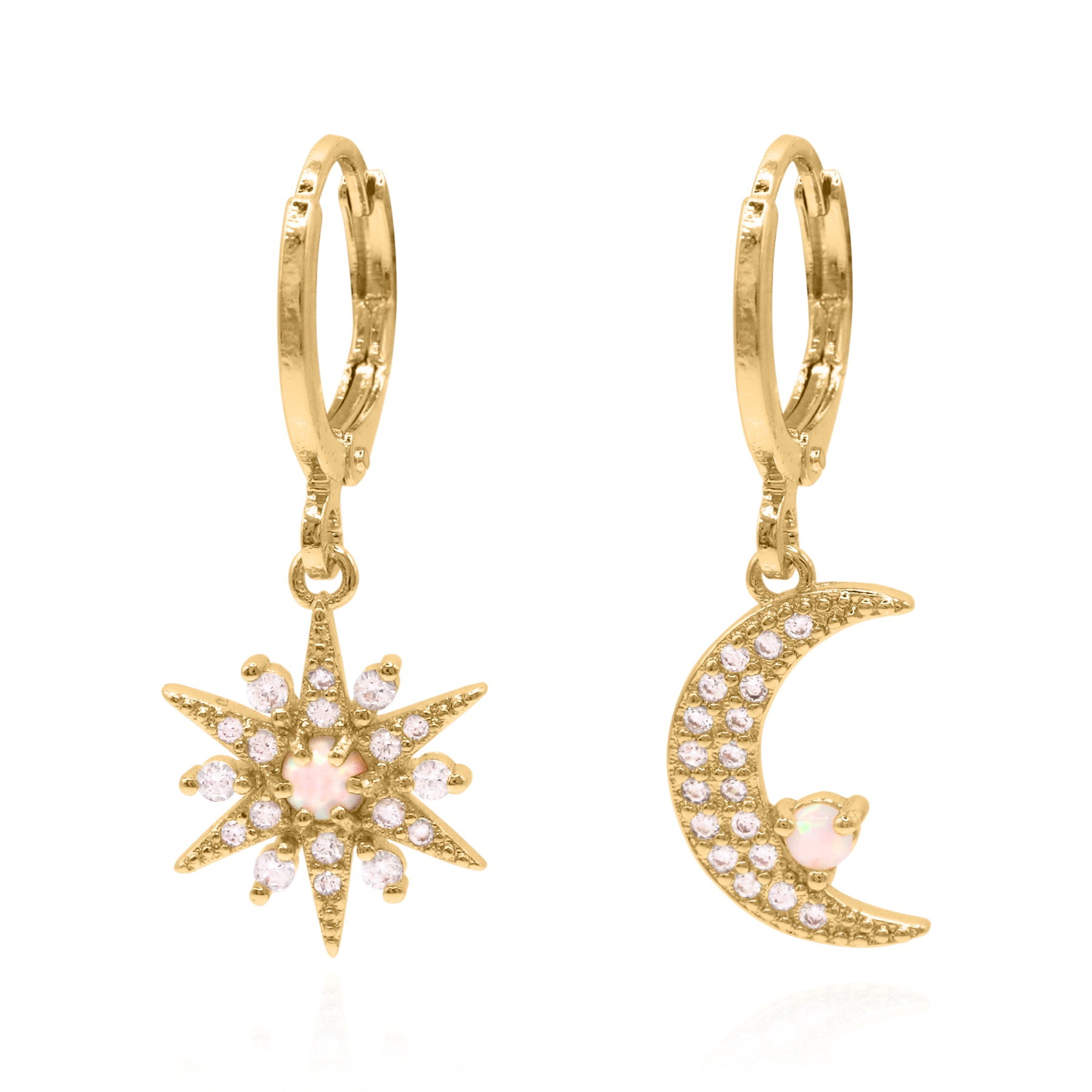 Esmae Moon & Star Earrings | 14K Gold Plated