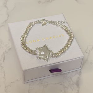 Willa Moonstone Spiky Star Bracelet | 925 Sterling Silver