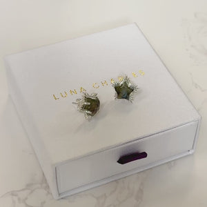 Felicity Labradorite Spiky Star Stud Earrings | 925 Sterling Silver