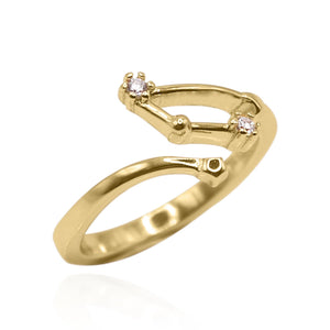 Sidrah Zodiac Constellation Ring | 18K Gold Plated - Luna Charles | adjustable, everyday, gold, Jewellery, ring, star sign, zodiac | 