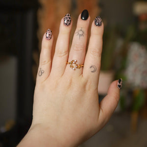 Sidrah Zodiac Constellation Ring | 18K Gold Plated - Luna Charles | adjustable, everyday, gold, Jewellery, ring, star sign, zodiac | 