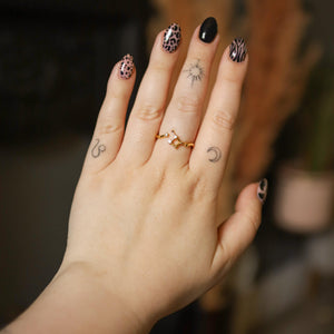 Sidrah Zodiac Constellation Ring | 18K Gold Plated - Luna Charles | adjustable, everyday, gold, Jewellery, ring, star sign, zodiac | 