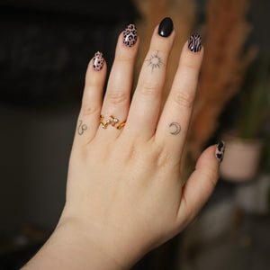 Sidrah Zodiac Constellation Ring | 18K Gold Plated - Luna Charles | adjustable, everyday, gold, Jewellery, ring, star sign, zodiac | 