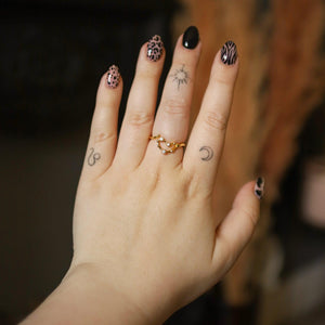 Sidrah Zodiac Constellation Ring | 18K Gold Plated - Luna Charles | adjustable, everyday, gold, Jewellery, ring, star sign, zodiac | 