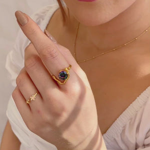 Melike Hammered Twist Ring | 18K Gold Plated