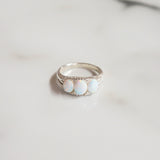 Vintage Adelaide Triple Opal Ring | Size R | 925 Sterling Silver