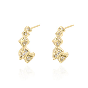 Arabella Spike Hoop Earrings | 14K Gold Plated - Luna Charles | Earrings, gold, hoops, Jewellery, sparkle, spike | 