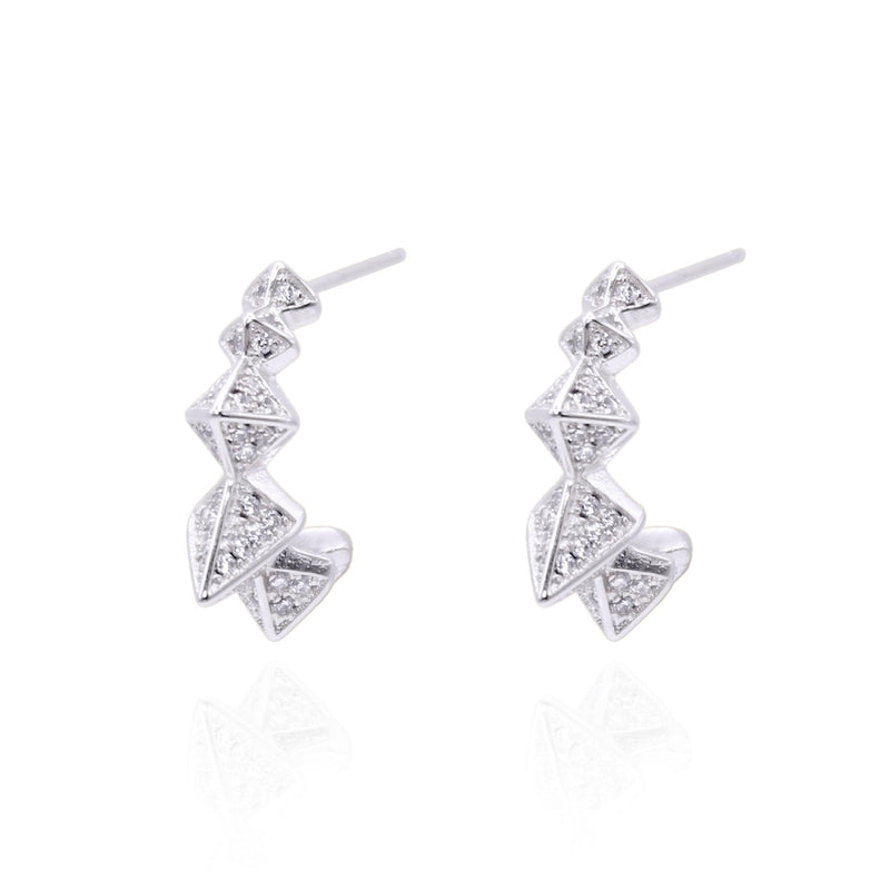 Arabella Spike Hoop Earrings | 925 Sterling Silver - Luna Charles | Earrings, hoops, Jewellery, silver, sparkle, spike | 