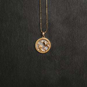Asta Zodiac Star Sign Necklace - Mother of Pearl | 18K Gold Plated - Luna Charles | chain, charm, everyday, gold, Jewellery, necklace, pendant, star sign, wedding, zodiac | 