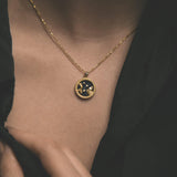 Asta Zodiac Star Sign Necklace - Blue Sandstone | 18K Gold Plated - Luna Charles | chain, charm, everyday, gold, Jewellery, necklace, pendant, star sign, zodiac | 