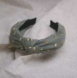 Bella Star Headband - Green - Luna Charles | gold, hair accessories, headband, knot, star | 