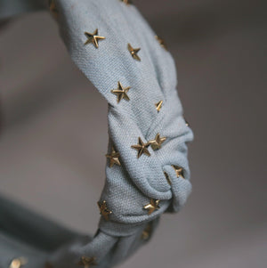 Bella Star Headband - Mint - Luna Charles | gold, hair accessories, headband, knot, star | 