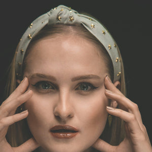Bella Star Headband - Mint - Luna Charles | gold, hair accessories, headband, knot, star | 