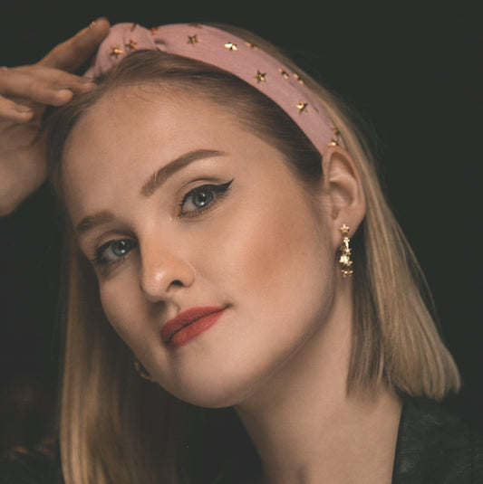 Bella Star Headband - Pink - Luna Charles | gold, hair accessories, headband, knot, star | 