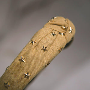 Bella Star Headband - Yellow - Luna Charles | gold, hair accessories, headband, knot, star | 