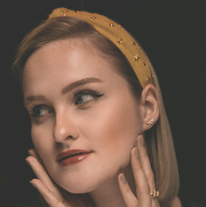 Bella Star Headband - Yellow - Luna Charles | gold, hair accessories, headband, knot, star | 