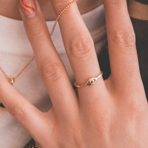 Vision Evil Eye Ring - Gold | 14K Gold Plated - Luna Charles | boho, everyday, evil eye, eye, gold, Jewellery, ring | 