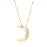 Carina Moon Pendant Necklace | 18k Gold Plated