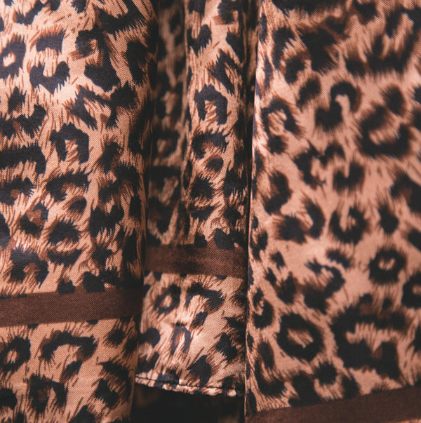 Behati Leopard Print Scrunchie, Pink