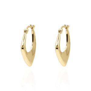 Clover Misshapen Hoop Earrings | 18K Gold Plated - Luna Charles | dawn, earrings, everyday, gold, hoops | 