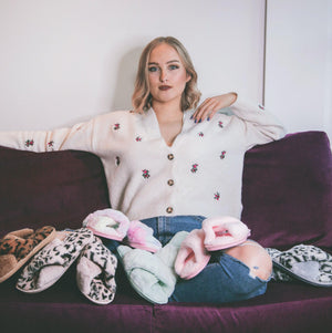 Blossom Faux Fur Slippers - Mint Green - Luna Charles | accessories, comfort, dawn, everyday, faux fur, fluffy, green, mint, slippers | 