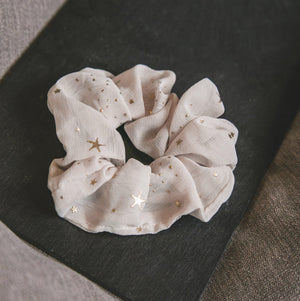 Demi Star Hair Scrunchie - Taupe - Luna Charles | hair accessories, scrunchie, sparkle, Star | 
