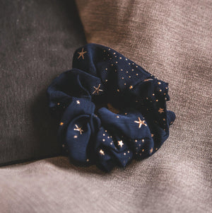 Demi Star Hair Scrunchie - Navy - Luna Charles | hair accessories, navy, scrunchie, sparkle, Star | 