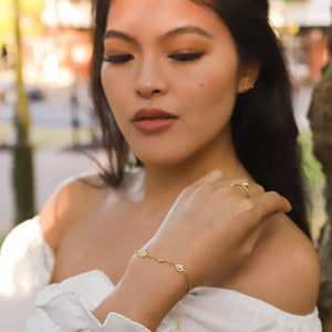 Eina Hamsa Hand & Evil Eye Bracelet | 18K Gold Plated