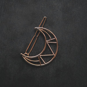 Eliza Gold Moon Hair Clip - Luna Charles | gold, hair accessories, hair clip, moon, statement | 