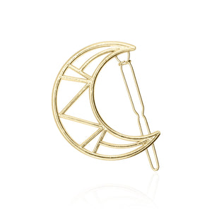 Eliza Gold Moon Hair Clip - Luna Charles | gold, hair accessories, hair clip, moon, statement | 