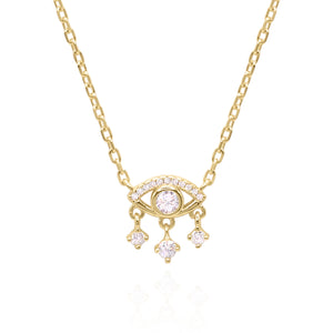 Ember Crystal Eye Necklace | 18k Gold Plated
