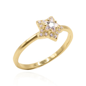 Essie Star Ring | 18K Gold Plated - Luna Charles | adjustable, everyday, gemstone, gold, Jewellery, ring, sparkle, Star, stars | 