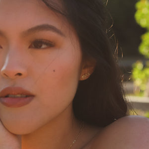 Ettie 'Mrs' Stud Earrings | 18K Gold Plated