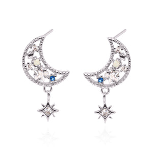 Fleur Moon Earrings | 925 Sterling Silver